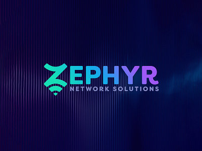 LOGO 16/30 - Zephyr Network Solutions gradient internet logo network signal wifi z zephyr