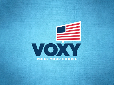 LOGO 18/30 - VOXY america chat bubble flag logo talk bubble us usa voice vox