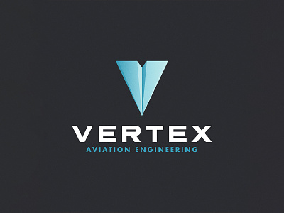 LOGO 27/30 - Vertex aero aviation logo paper plane plane vertex