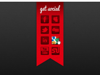 Get Social Footer Ribbon