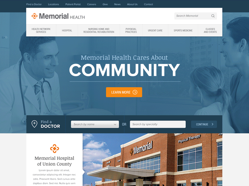 Memorial Health Homepage