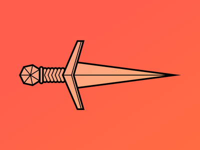 Backstabber's Dagger blade dagger illustration knife line art orange red stab vector