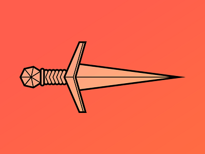 Backstabber's Dagger blade dagger illustration knife line art orange red stab vector