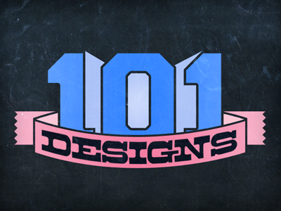 101 Designs 101 black blue daily design milestone pink