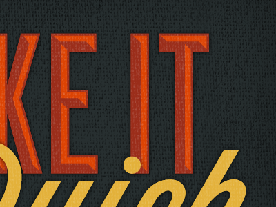 Make It Quick grey orange quick texture type yellow