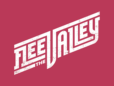 Flee the Valley band flee logo music red retro type typography valley
