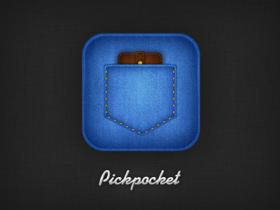 Pickpocket App Icon app apple denim icon ios iphone jeans pants pick pickpocket pocket wallet