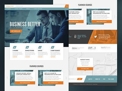 Babbage Simmel | Website angle angular blue business diagonal modern orange ui ui design website website design