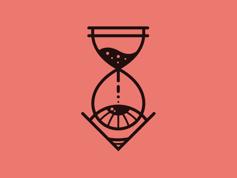 Enter Sandman hour hourglass icon illustration line art pink sand sandman sleep time