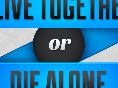 Live Together or Die Alone black blue gray grey jack lost quote