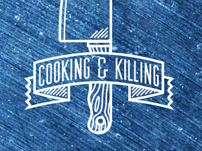Cooking & Killing cooking illustration killing knife metal ribbon