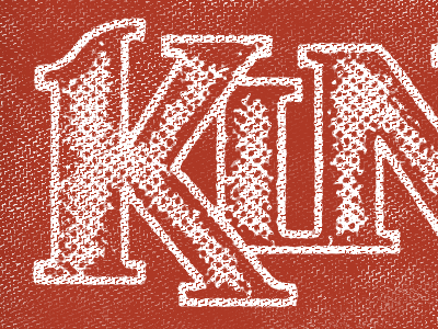 King distressed handmade red texture type