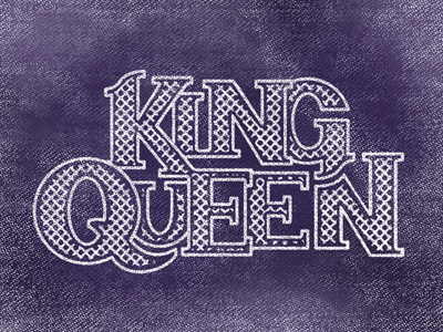 King Queen handmade king queen texture type