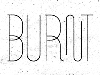 Burnt black burn burnt custom font handmade type white