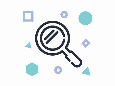 Techie Services Icon - Examine icon line art linert magnify magnifying glass search services tech