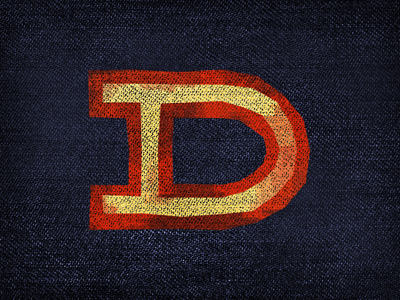 Double D blue d dd red text texture type yellow