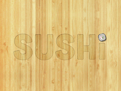 Sushi sushi type wood