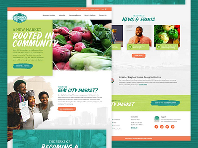 Gem City Market | Website coop food grocery health healthy texture ui ux web web design website