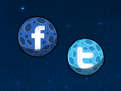 Angry Birds Space Social Icons