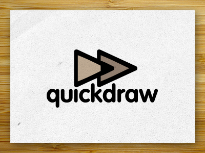 Quickdraw concept draw logo pencil quick