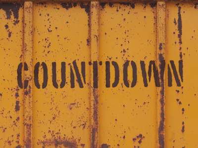 Countdown countdown metal paint rust type