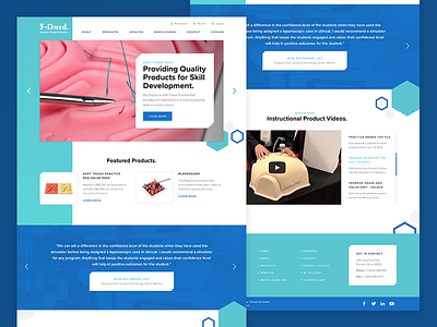 3-DMed | Website 3d printing blue hex hexagon medical medical supply teal ui ux web web design webdesign website