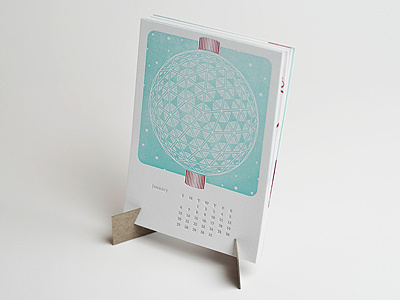 Calendar - Assembled 12 musketeers blue calendar january letter press letterpress new years red time square