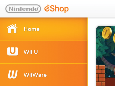 Wii U eShop Redesign eshop interace mario nintendo orange ui video games wii wii u