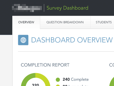 OH - Survey Dashboard chart dashboard design ui web web app webapp