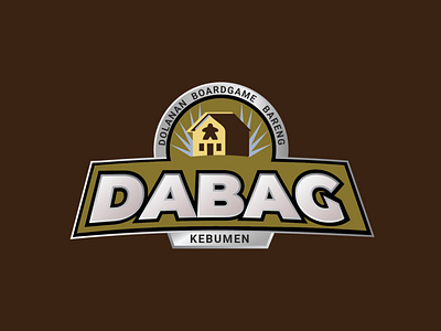 THE DABAG LOGO board game chocolate community esport logo flatdesign home house lettermark logo logo design logotype maple pinned werewolf