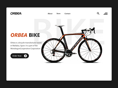 ORBEA BIKE adobe xd front end uiux web design