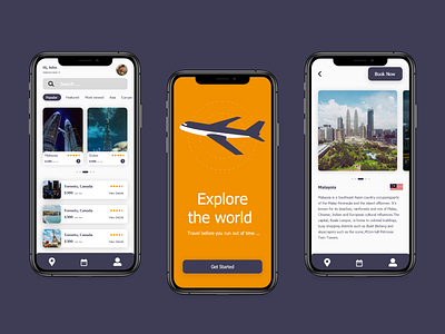 Travel App adobe xd design mobile app ui ux web design