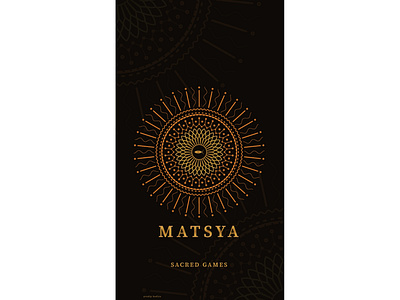 Sacred games MATSYA wallpaper branding design flat illustration illustrator logo minimal photoshop type typography