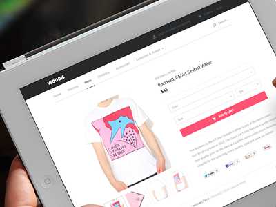 Product Page call to action cart clean ecommerce product shop ui ux webdesign white
