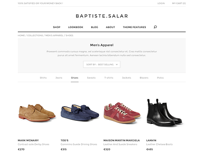 Clean Theme - Shopify black clean collection ecommerce list products shop shopify theme ui ux white