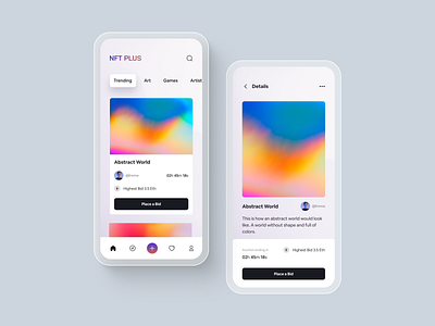 NFT App Concept app app design concept crypto crypto currency ethereum nft nft app purple ui uidesign