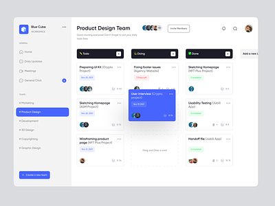 Project Management Dashboard blue dashboard dashboard design dashoarduidesign design landing page panel design project management todolist trello ui uidashboard uidesign uidesigner uiux uiuxdesigner user experience userinterface ux uxdesigner