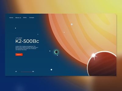 DailyUI- Challenge a new planets design illustration space ui ux web