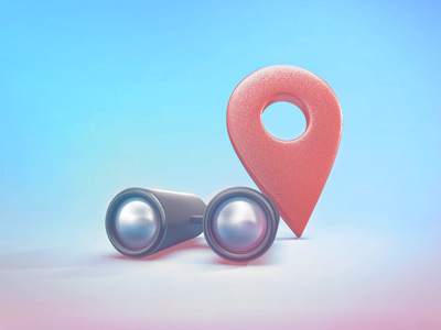 Find location Icon 3d colors find icon location teaser