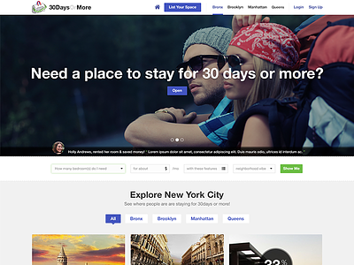 30 Days Or More design explore ui ux webdesign website