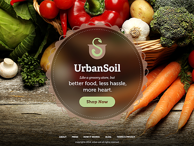 Urban Soil design food organicfood ui web webdesign