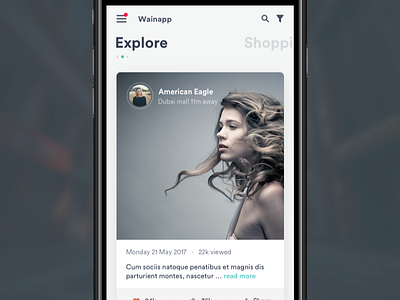 Wainapp concept designer explore feed karachi mobile news feed pakistan ui design ux designer web designer