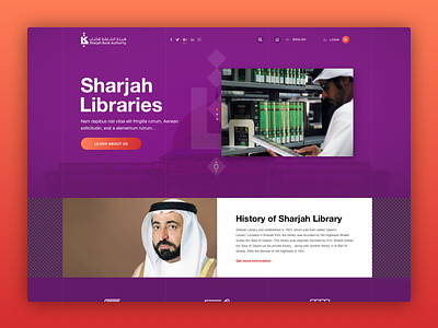 Sharjah Book Authority clean design digital dubai karachi landing minimal sharjah uae ui user interface web design