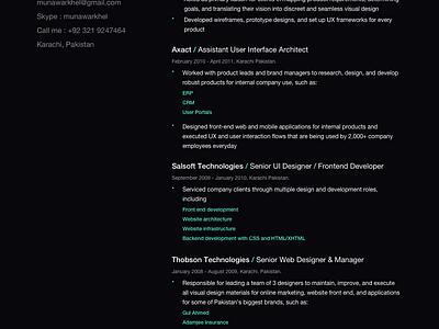 Resume 2.0 by Munawar Khel on Dribbble