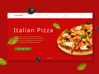 Italian pizza pizza webdesign food red