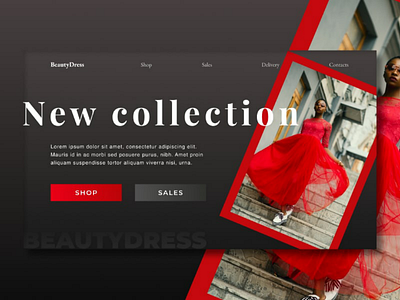 Dress shop dresses shop red webdesign