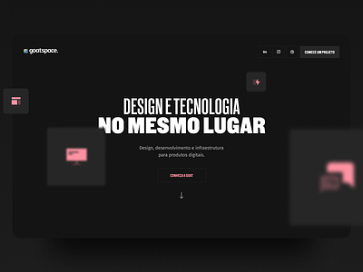 Goatspace — Homepage Hero design flat logo minimal typography ui ui design ux web website