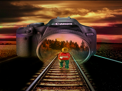 Photoshoper babyboy camera canon clouds filter gradient railtrack scenery