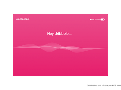 Hey dribbble...