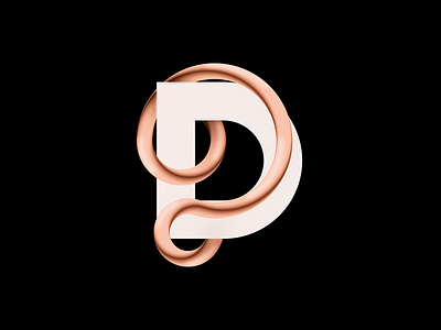 Experimental letter D 3d design lettering typogaphy